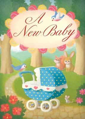 A New Baby Pram Greeting Card by Stephen Mackey